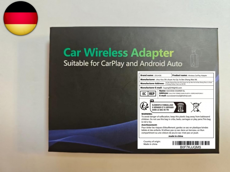 Adattatore CarPlay E Android Auto Wireless ZOUHOE | Plug & Play 5,8GHz | Compatibile Con Auto Dal 2016 | IOS/Android