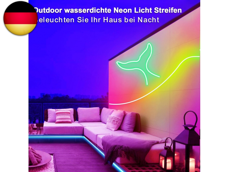 Segrass 15m Neon Led Strip?APP Steuerung,mit Fernbedienung, IP65 Wasserdichte