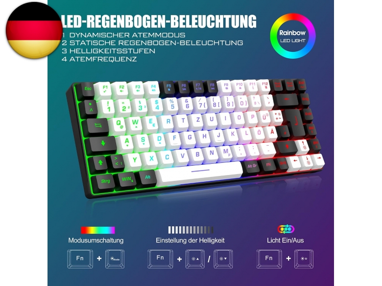 Gaming Keyboard Empire Gaming - Armor RF800 Wireless Gaming Tastatur ...